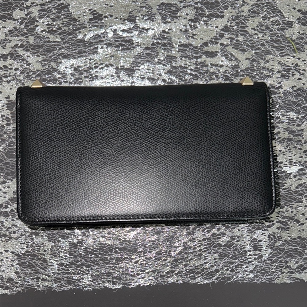 Valentino Black and Gold Studded Clutch - Picture 4 of 7